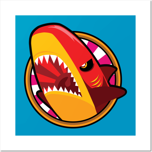 Fury Shark Wall Art by zoneo